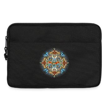 Kunstvolles Amulett aus Insekten in floraler Form - Laptoptasche 13" - Schwarz - Vorne