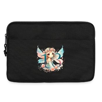 13 Years Fairy Elf Birthday Gift - Laptop bag 13" - black - Front