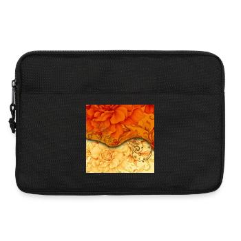 Design floral élégant - Sacoche pour ordinateur portable 13 pouces - noir - Devant