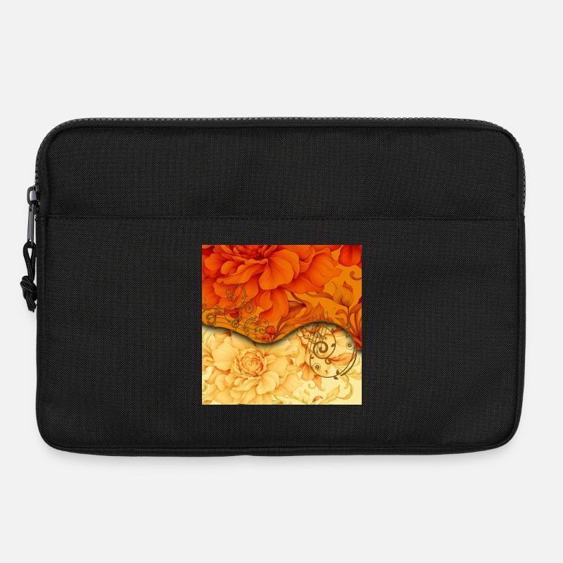 Elegantes florales Design - Laptoptasche 13" - Schwarz