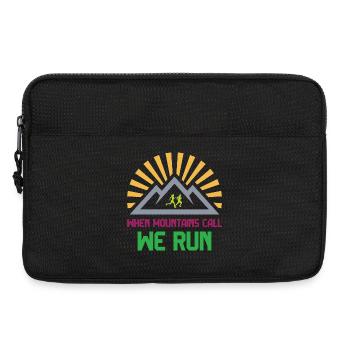 Trailrunner - Wenn die Berge rufen - wir laufen - Laptoptasche 13" - Schwarz - Vorne
