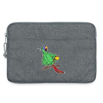 Papagei Vogel Tier Haustier Tropisch Zootiere - Laptoptasche 13" - Grau meliert - Vorne