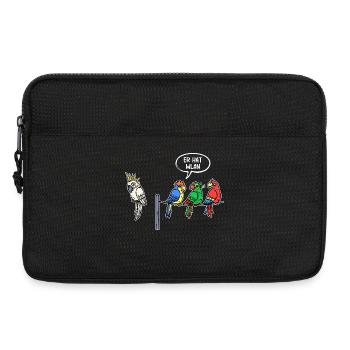 Tier Dschungel Vögel Statement Papagei Zootiere - Laptoptasche 13" - Schwarz - Vorne