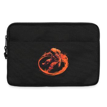 Astronaut surrounded by flames - Laptop bag 13" - black - Front
