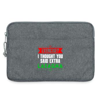 Faire de l'exercice ? Lasagne - Sacoche pour ordinateur portable 13 pouces - gris chiné - Devant