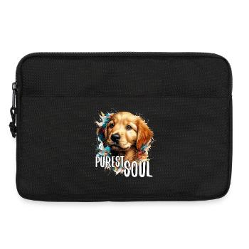Golden Retriever Welpe reinste Seele Hund Geschenk - Laptoptasche 13" - Schwarz - Vorne