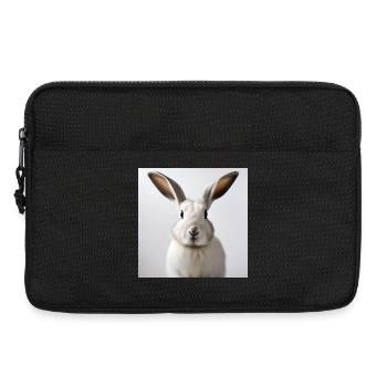 Illustrated White Rabbit - Laptop bag 13" - black - Front