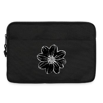 Flower, Black, Flowers, Black, Blossom - Laptop bag 13" - black - Front