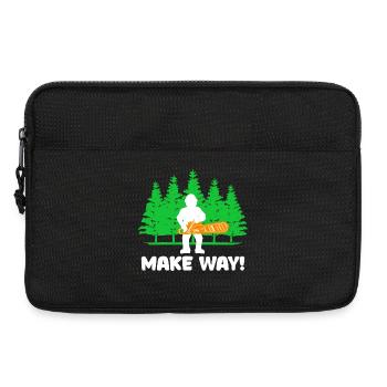 Lumberjack Woodwork Tree Chainsaw Statement - Laptop bag 13" - black - Front