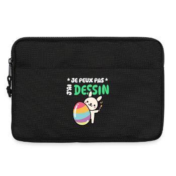 Je peux pas J'ai dessin humour bien-être - Sacoche pour ordinateur portable 13 pouces - noir - Devant