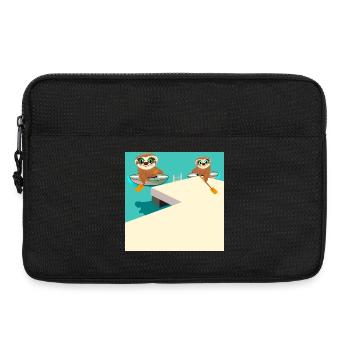 CANOË KAYAK PARESSEUX SUR LA PLAGE - Sacoche pour ordinateur portable 13 pouces - noir - Devant