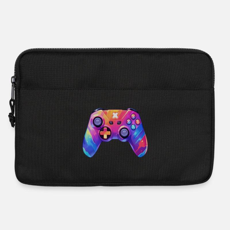Pixel art video game controller - Laptop bag 13" - black