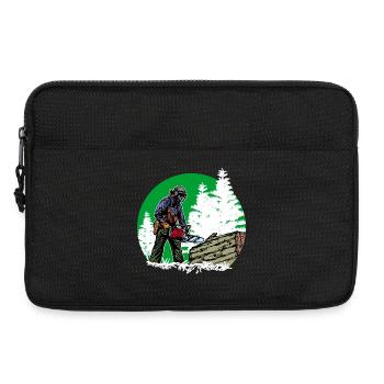 Baum Holzfäller Motorsäge Holz Holzarbeit Wald - Laptoptasche 13" - Schwarz - Vorne
