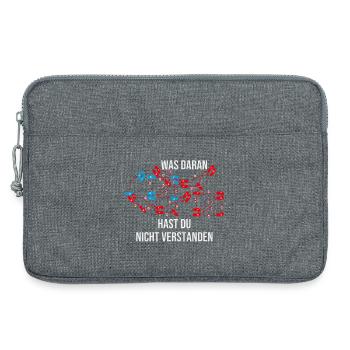 Was daran hast du nicht verstanden - Laptoptasche 13" - Grau meliert - Vorne