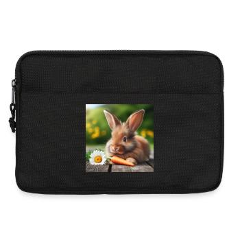 Adorable bunny - Laptop bag 13" - black - Front
