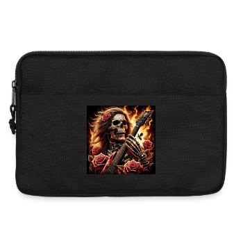 Heavy Metal en feu - Sacoche pour ordinateur portable 13 pouces - noir - Devant