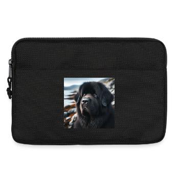 La gentillesse a fait un chien : le Terre-Neuve - Sacoche pour ordinateur portable 13 pouces - noir - Devant