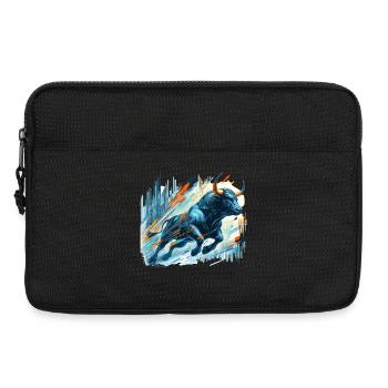 Finanzen Aktien Stier Bulle Wallstreet Geschenk - Laptoptasche 13" - Schwarz - Vorne