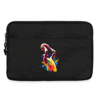 Man who plays basketball - Laptop bag 13" - black - Front