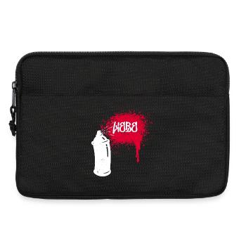 Street Art Sprayer Graffiti Spraydose Zeichnen - Laptoptasche 13" - Schwarz - Vorne
