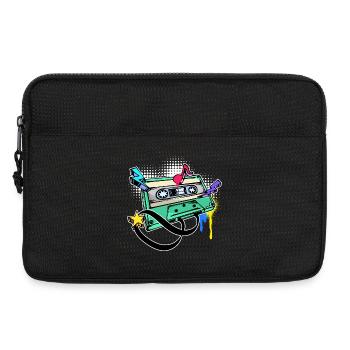 Funky Graffiti Street Art Zeichnen Illustration - Laptoptasche 13" - Schwarz - Vorne