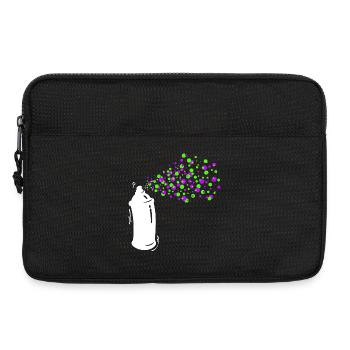Graffiti Sprayer Spraydose Kunst Strassenkunst - Laptoptasche 13" - Schwarz - Vorne