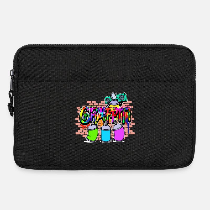 Strassenkunst Wildstyle Kunst Graffiti Sprayer - Laptoptasche 13" - Schwarz