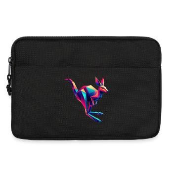 Känguru Origami Geometrisch 3D - Laptoptasche 13" - Schwarz - Vorne