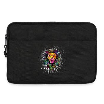 Dessin Illustration Wildstyle Graffiti Lion - Sacoche pour ordinateur portable 13 pouces - noir - Devant