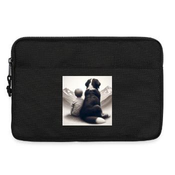 Bernese mountain dog - Laptop bag 13" - black - Front