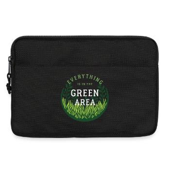 denglisch sprüche everything in the green area - Laptoptasche 13" - Schwarz - Vorne