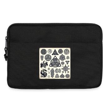 Keltische Symbole - Laptoptasche 13" - Schwarz - Vorne