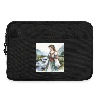 Aquarell Keltiberische Frau - Laptoptasche 13" - Schwarz - Vorne