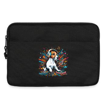 Jack Russell Terrier DJ Musik Geschenk - Laptoptasche 13" - Schwarz - Vorne