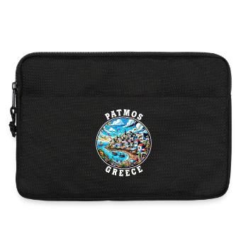 Vacances à Patmos, Grèce, baie de la mer Égée - Sacoche pour ordinateur portable 13 pouces - noir - Devant