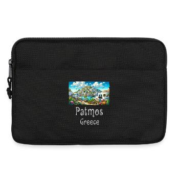 Patmos Greece holiday island beach - Laptop bag 13" - black - Front