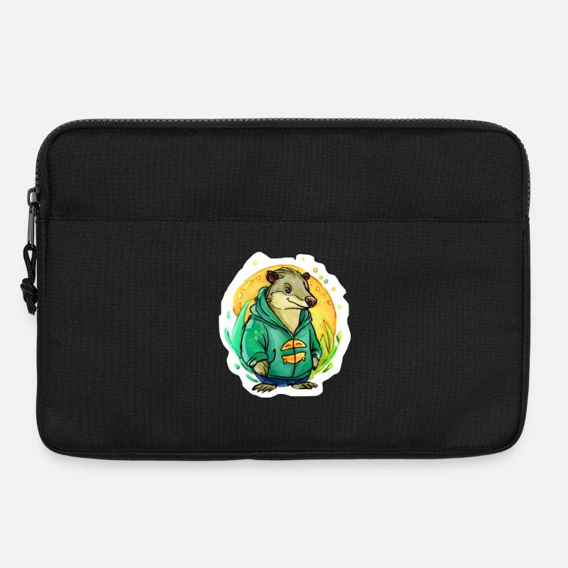 Kleine Wasser-Ratte - Laptoptasche 13" - Schwarz