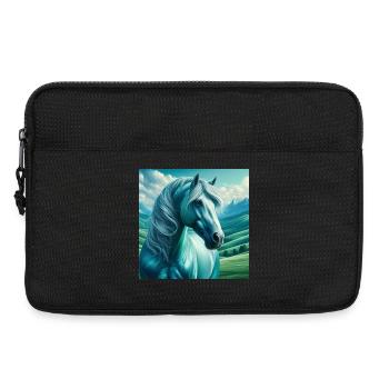 Cheval bleu - Sacoche pour ordinateur portable 13 pouces - noir - Devant