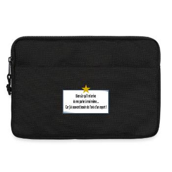 Je me parle à moi même - Sacoche pour ordinateur portable 13 pouces - noir - Devant