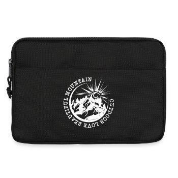 Montagnes Aventure En Plein Air Nature Illustration Icône - Sacoche pour ordinateur portable 13 pouces - noir - Devant