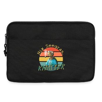 Chill Toad: Funny Rattle T-Shirt Design - Laptop bag 13" - black - Front
