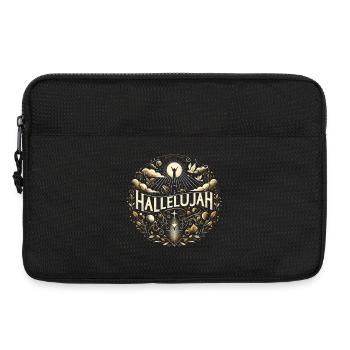 Hallelujah Kreisornament Lichtstrahlen - Laptoptasche 13" - Schwarz - Vorne