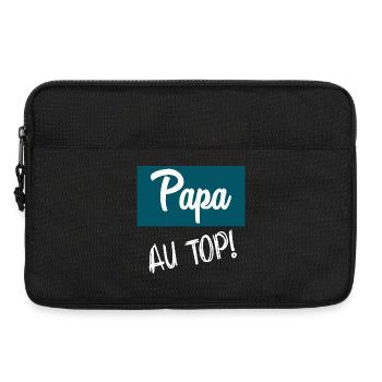 BONNE FÊTE PAPA. PAPA. FÊTE DES PÈRES. PÈRE - Sacoche pour ordinateur portable 13 pouces - noir - Devant
