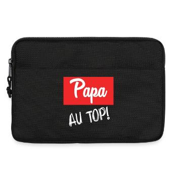 PAPA. FÊTE DES PÈRES. BONNE FÊTE PAPA. BONNE FÊTE. - Sacoche pour ordinateur portable 13 pouces - noir - Devant