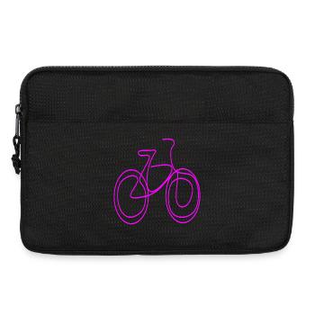 LINE ART BICYCLE PINK MINIMALISM - Laptop bag 13" - black - Front