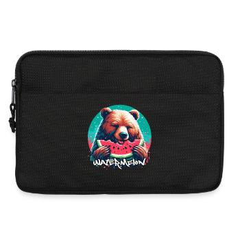 Wassermelone Bär lecker Geschenk - Laptoptasche 13" - Schwarz - Vorne