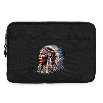 Amérindien Peau rouge d’Amérique - Sacoche pour ordinateur portable 13 pouces - noir - Devant