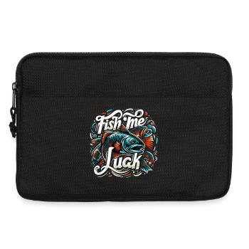 Fish Me Lucky Fishing cadeau - Sacoche pour ordinateur portable 13 pouces - noir - Devant