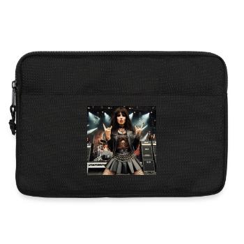 Metalhead devant la scène - Sacoche pour ordinateur portable 13 pouces - noir - Devant