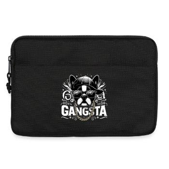 Boston Terrier Gangsta Gangster chien cadeau - Sacoche pour ordinateur portable 13 pouces - noir - Devant
